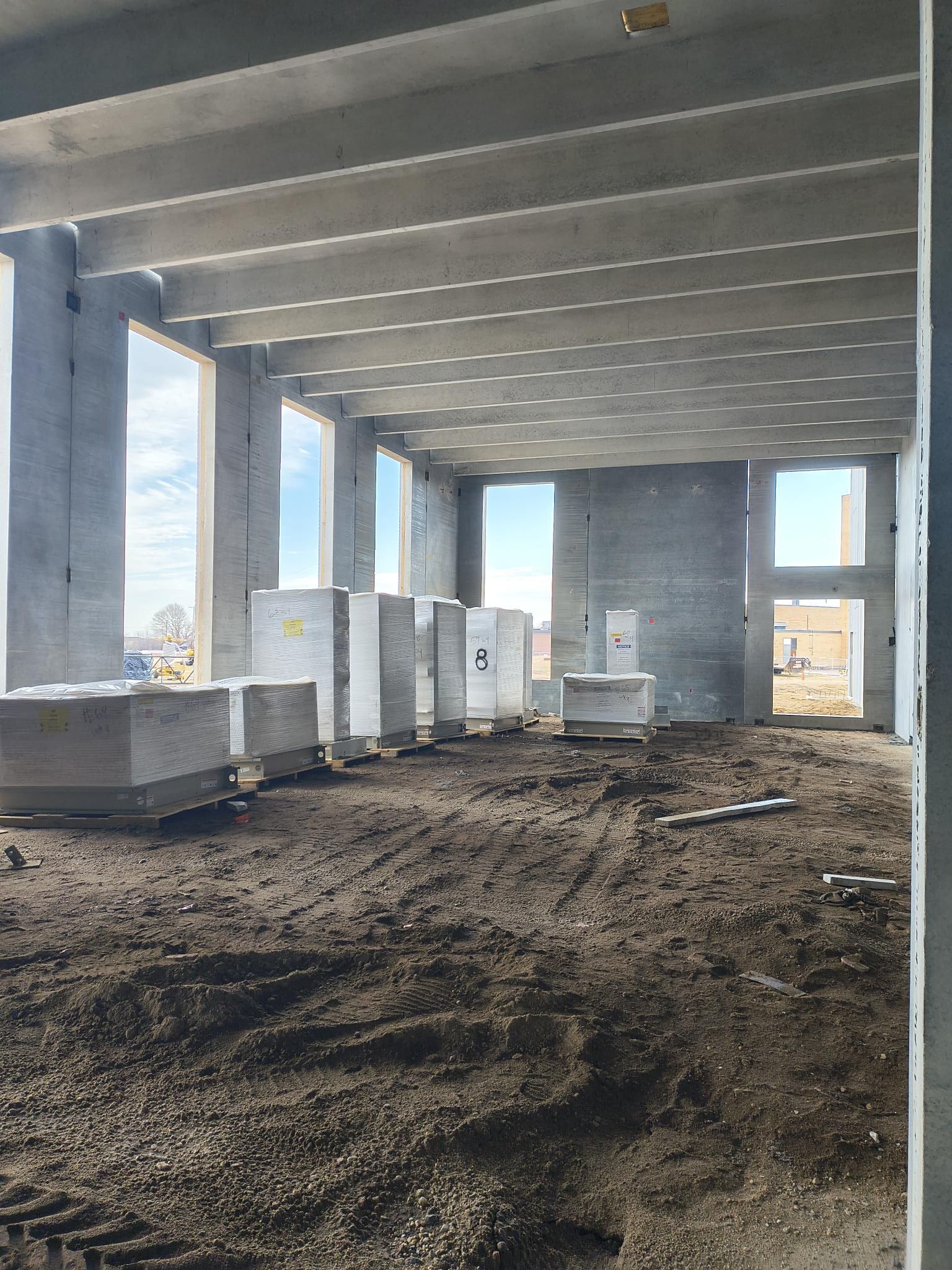 The weight room precast is complete.